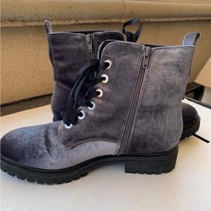 Mossimo Grey Rihanna Velvet Booties